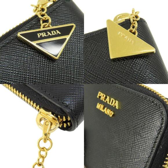 PRADA Black Leather Saffiano Wallet - Picture 9 of 11